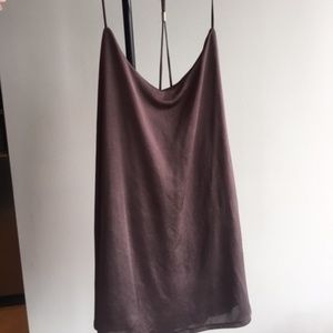 deep purple halter top with open back
